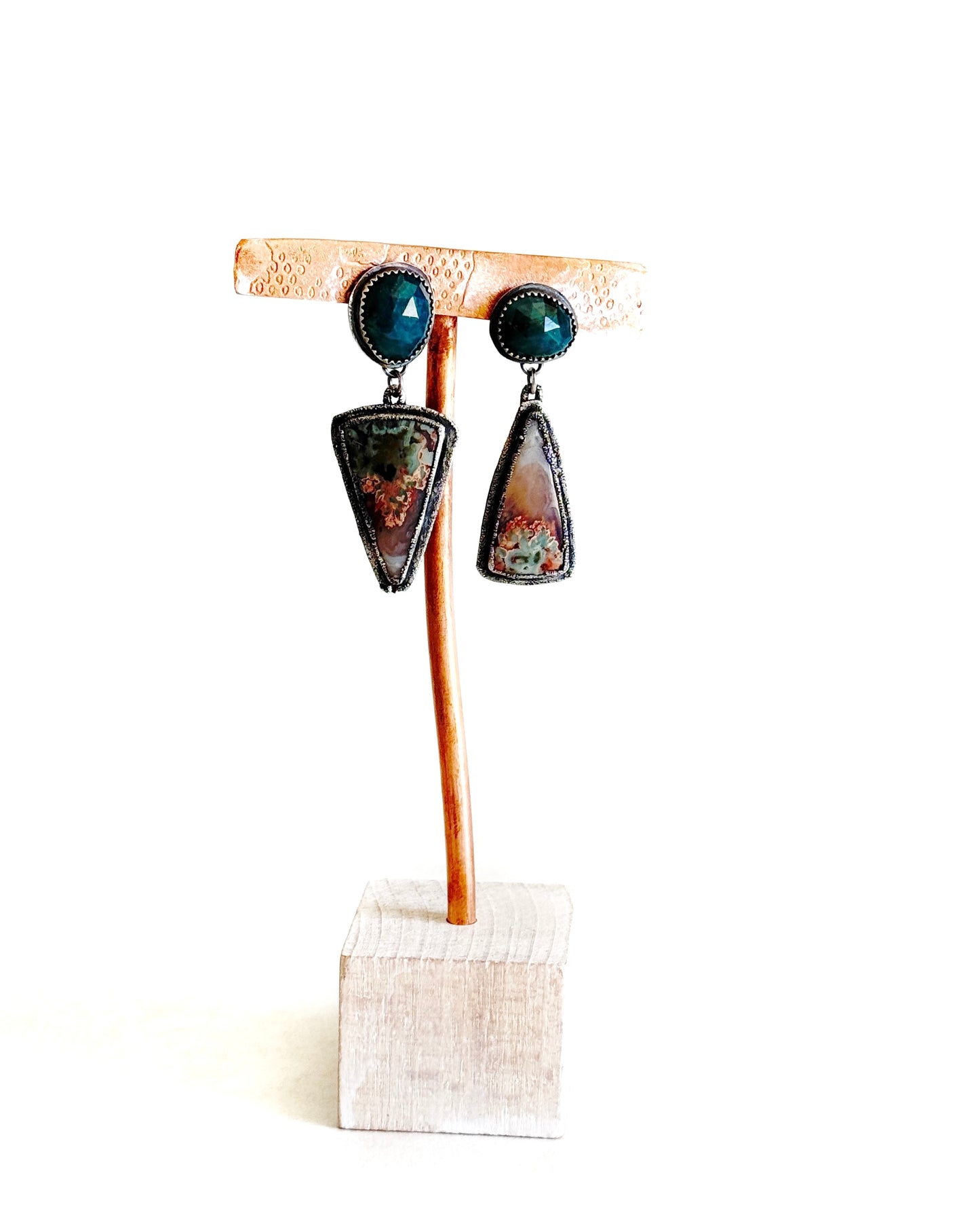 Plume Agate Earrings