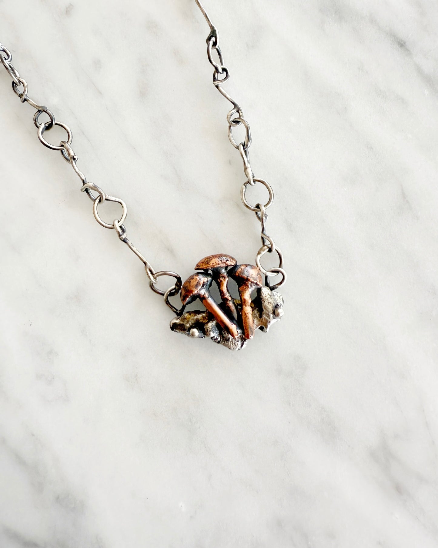 Copper Mushroom Necklace