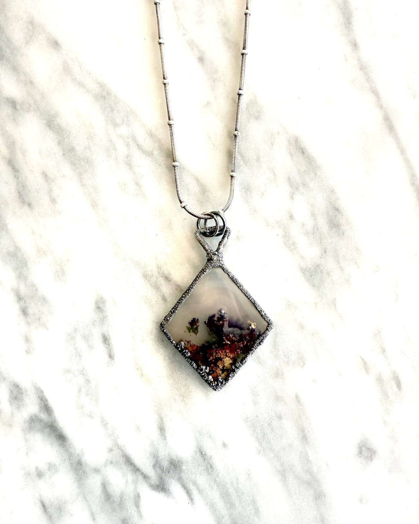 Inner Peace Necklace with Moss Agate