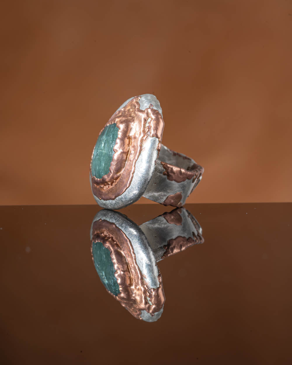 Green Kyanite Adjustable Ring