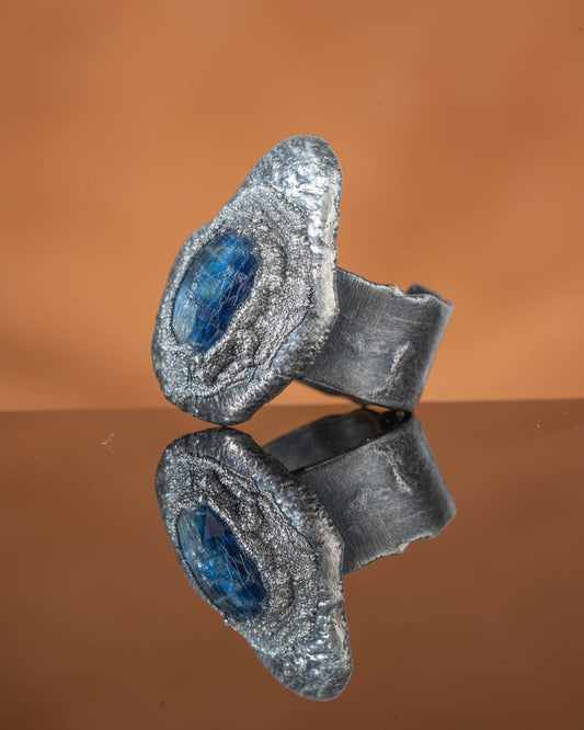 Blue Kyanite Organic Ring