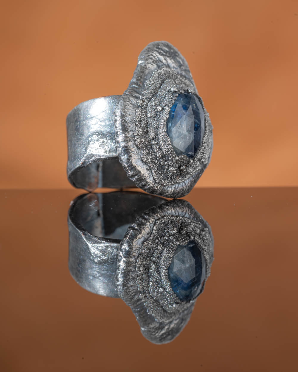 Blue Kyanite Organic Ring