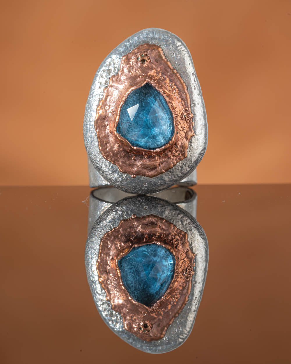 Blue Topaz Adjustable Ring