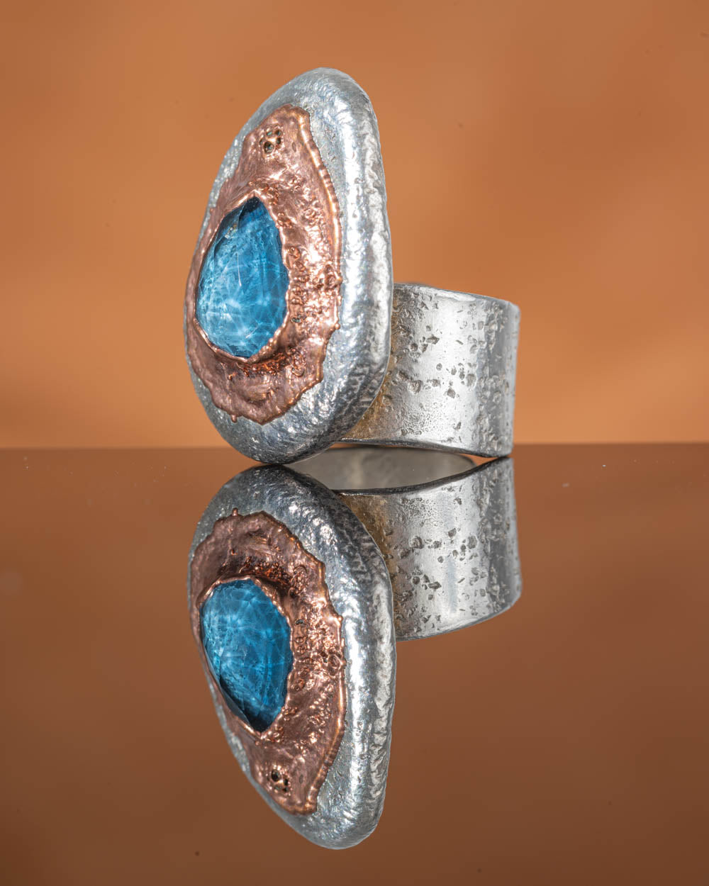 Blue Topaz Adjustable Ring