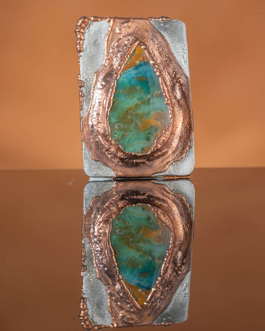 Opal Wood Statement Ring size 7