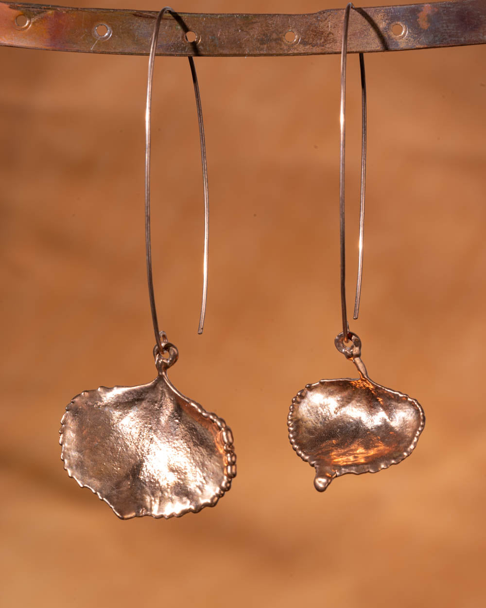 Long Aspen Leaf Earrings