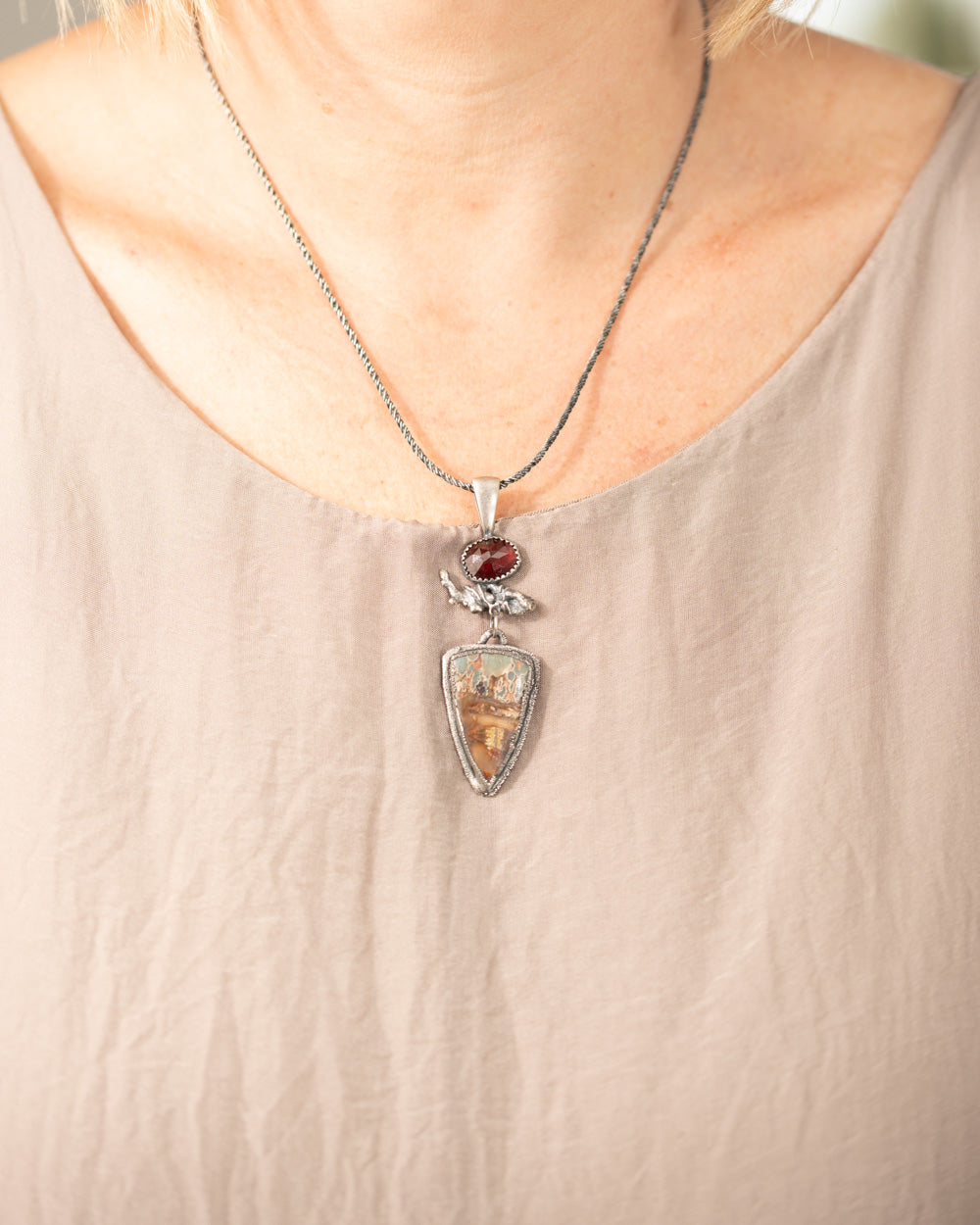 Grow Plume Agate Necklace