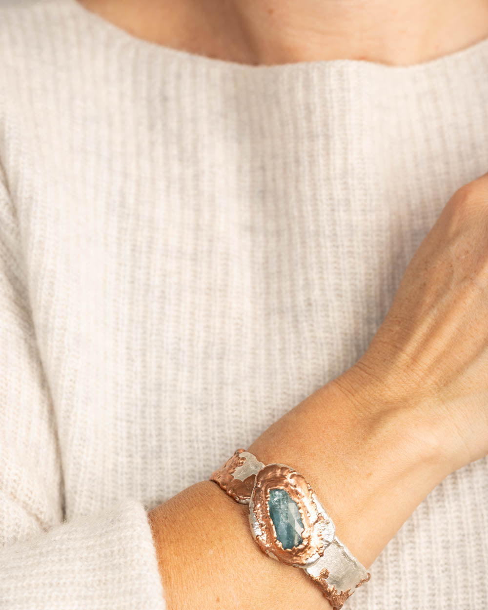 Ocean Kyanite Organic Cuff