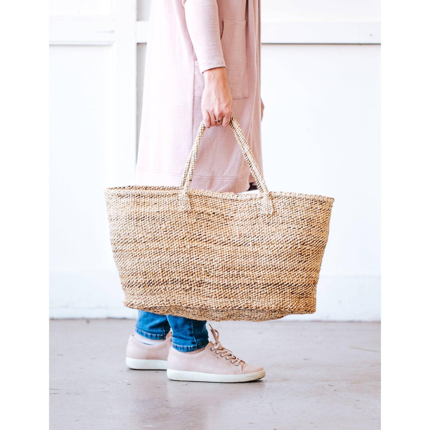 XL Sisal Tote: Sea Glass