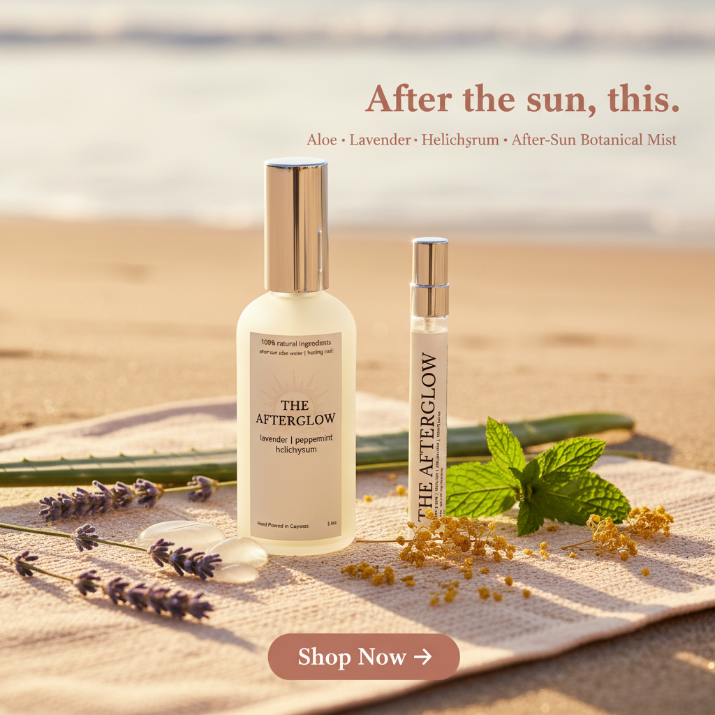 The Afterglow mist ad creative