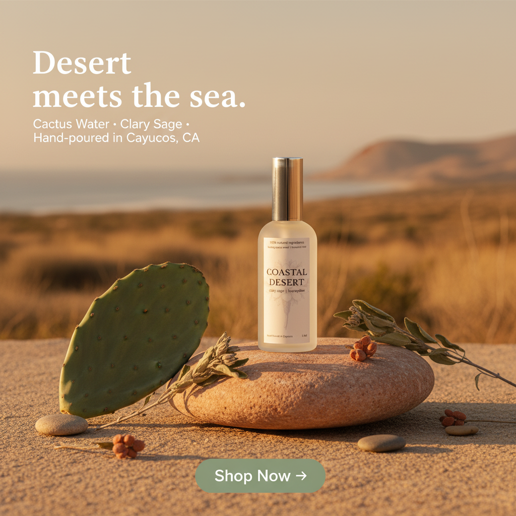 Coastal Desert mist ad creative