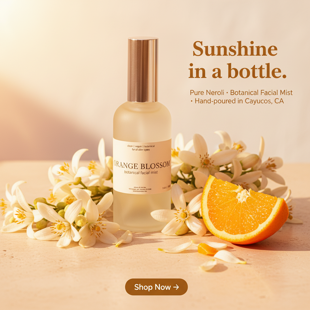 Orange Blossom mist ad creative