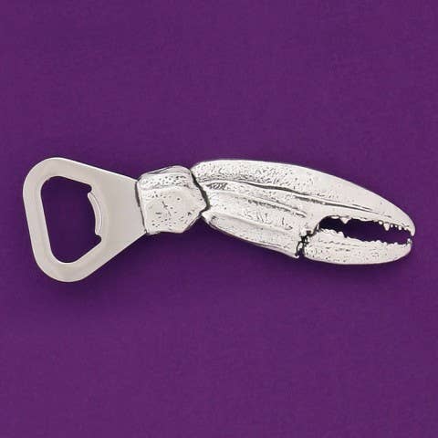 Crab Claw Bottle Opener — Handcrafted Pewter | Coastal Kitchen Gift