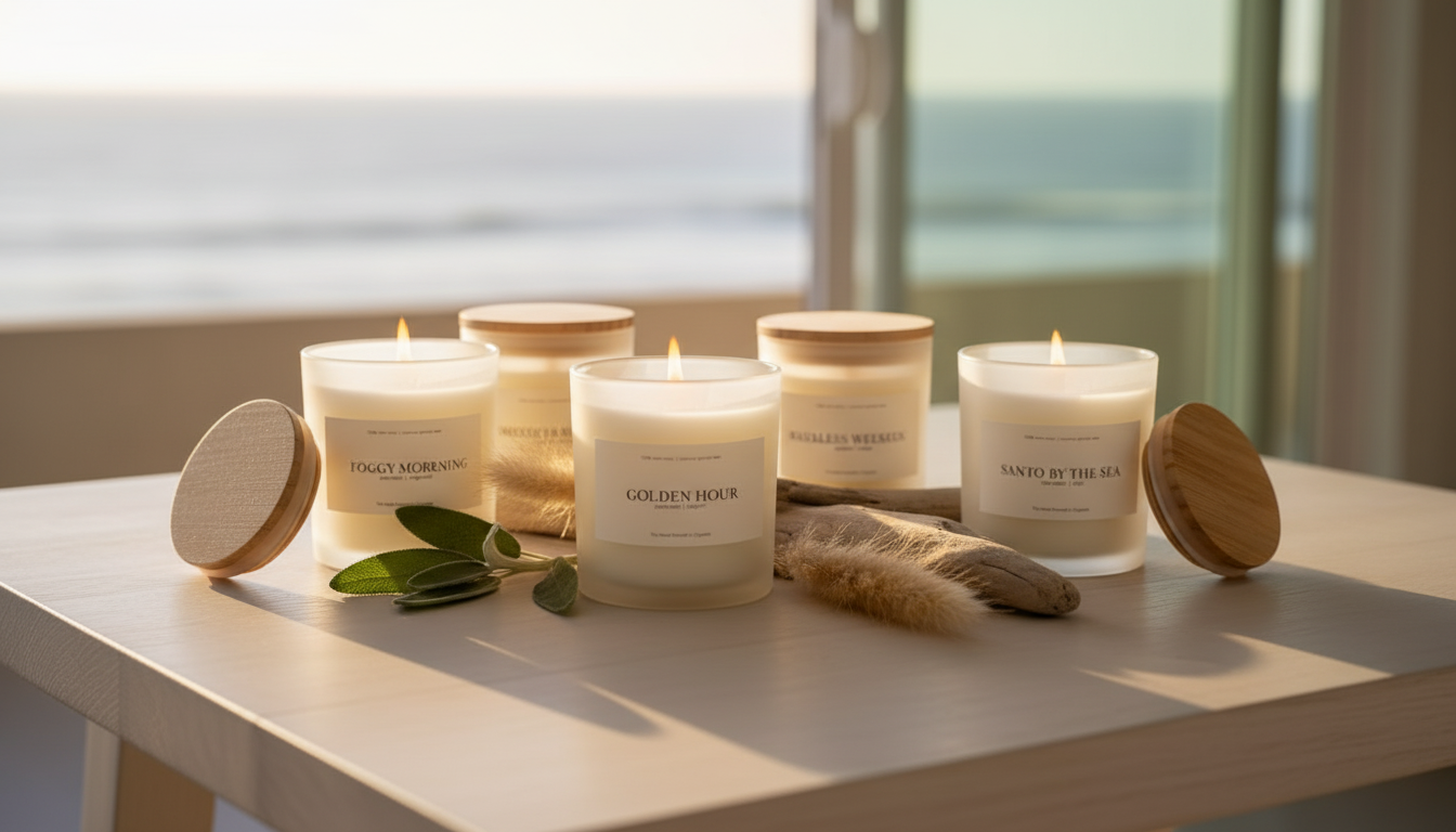 Artistry By the Sea candle collection hero