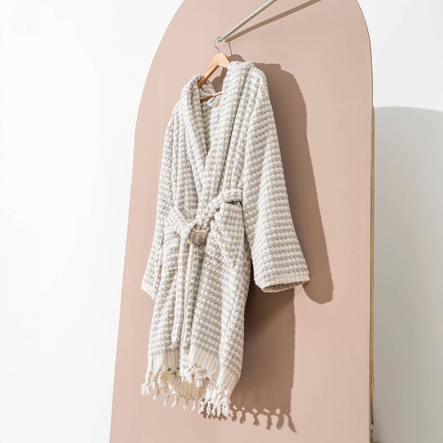 Pompom Bathrobe Handloom Turkish Cotton