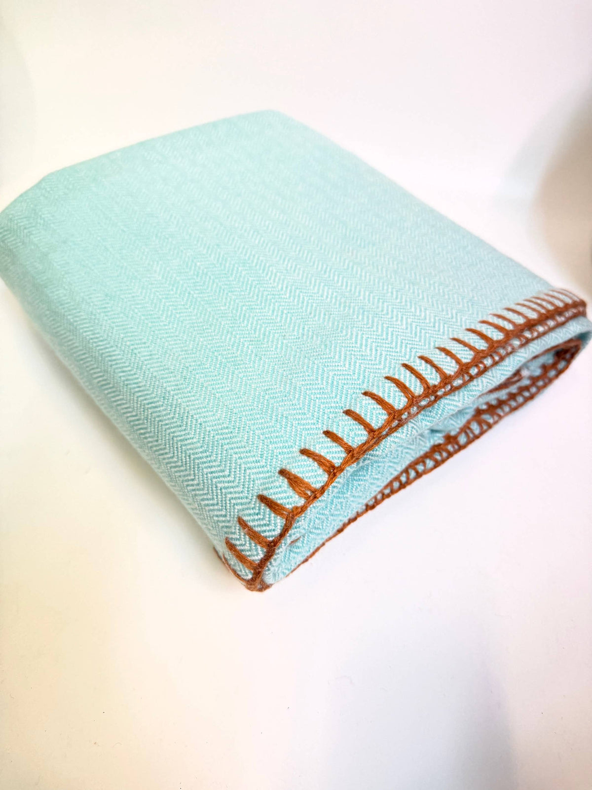 Turquoise High Quality Luxury Cashmere Blanket Throw