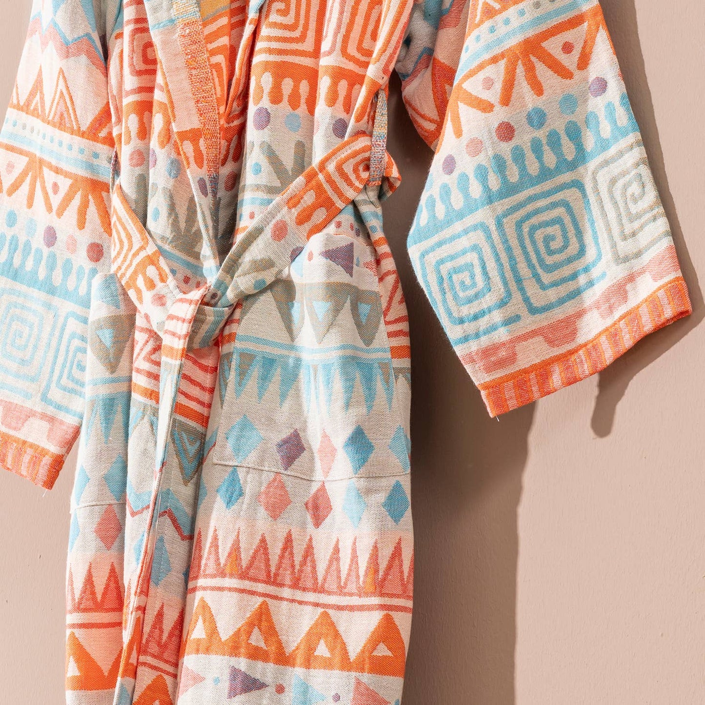 Multicolor Bathrobe Turkish Cotton LightWeight Robe Quickdry