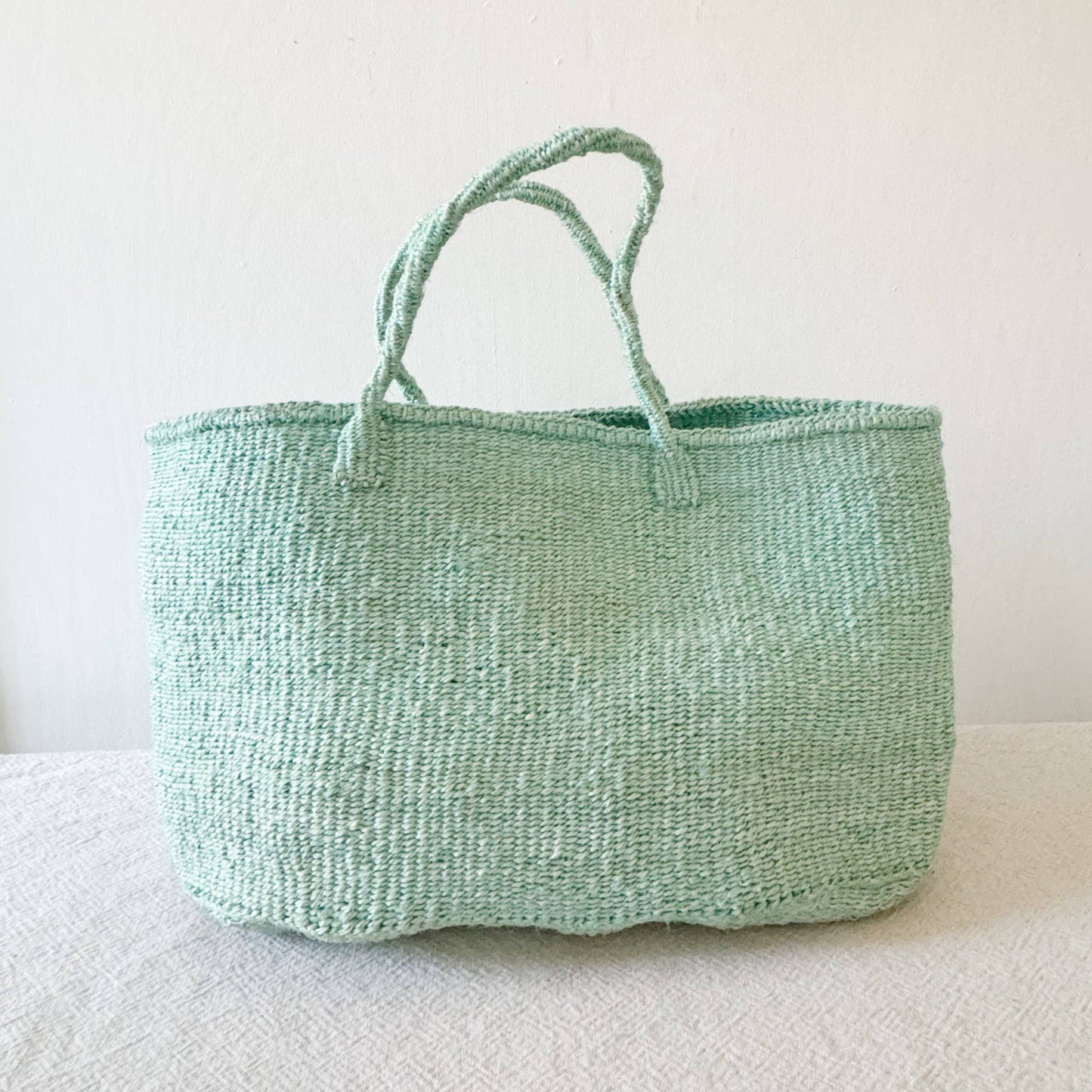 XL Sisal Tote: Sea Foam