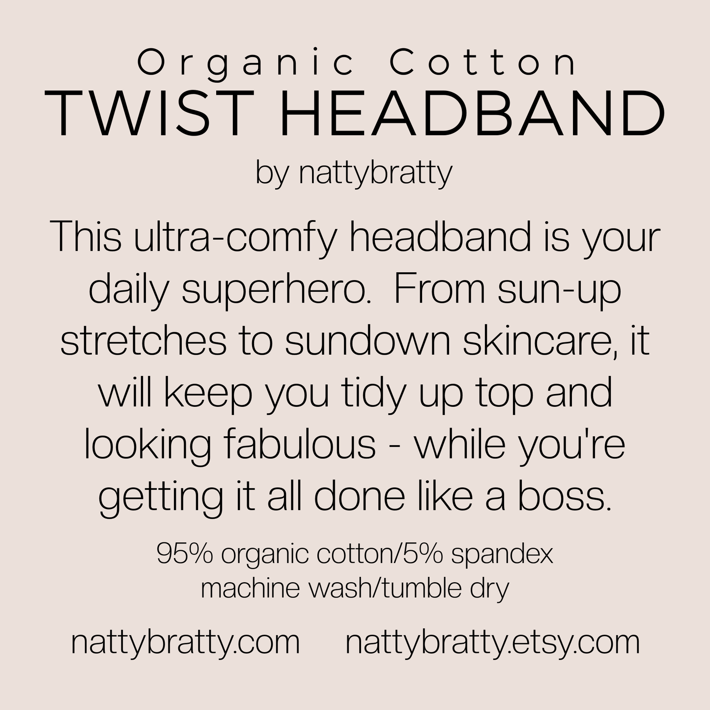 Organic Rib Cotton Twist Headband