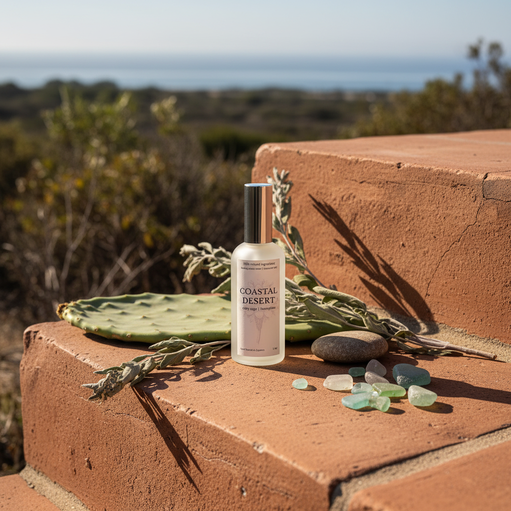 Coastal Desert mist lifestyle — chaparral meets sea stone ledge
